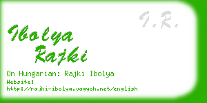 ibolya rajki business card